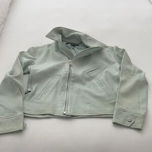 Ralph Lauren Pastel Mint Zip-Up Bomber Jacket